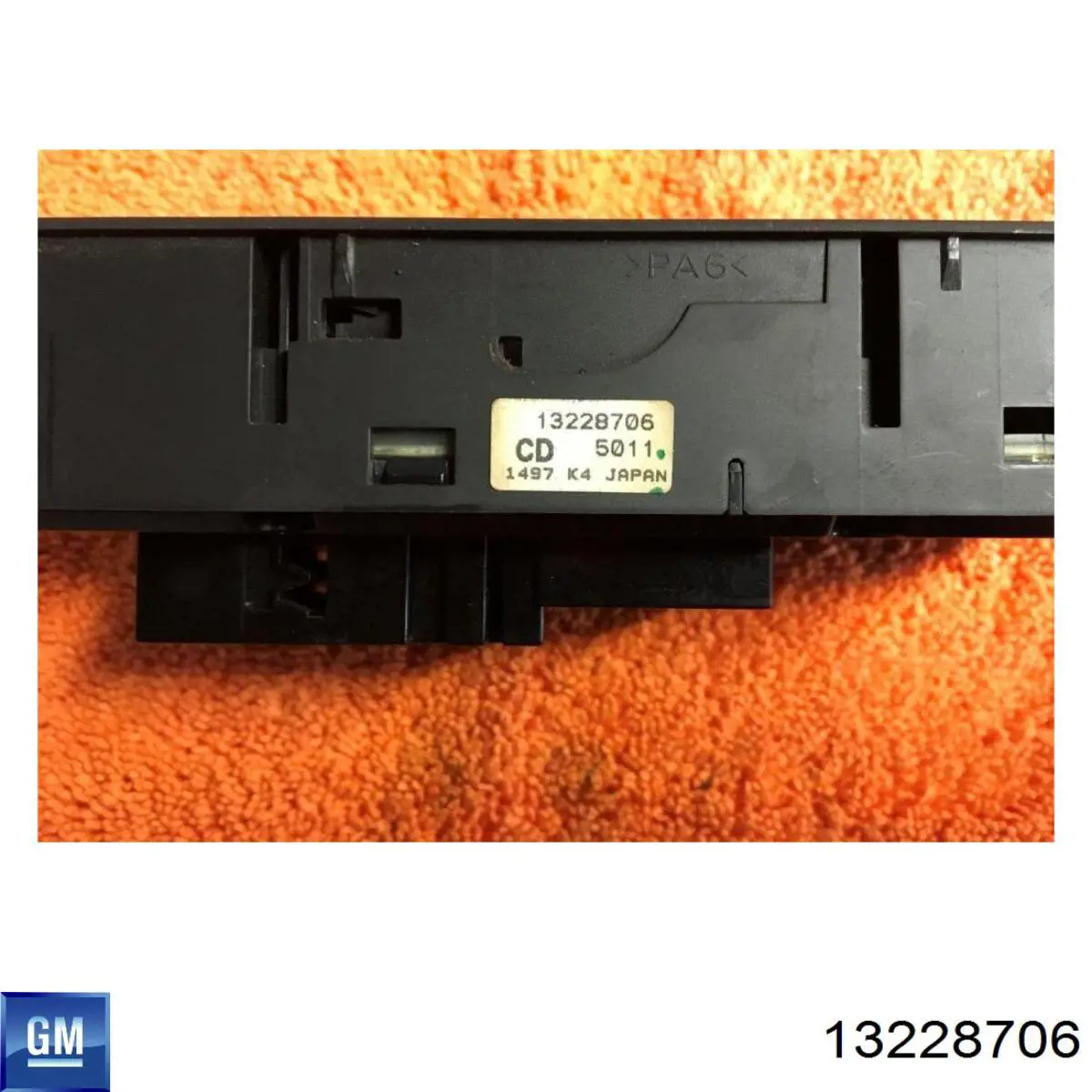 Unidade de botões dianteira esquerda de controlo de elevador de vidro General Motors 13228706