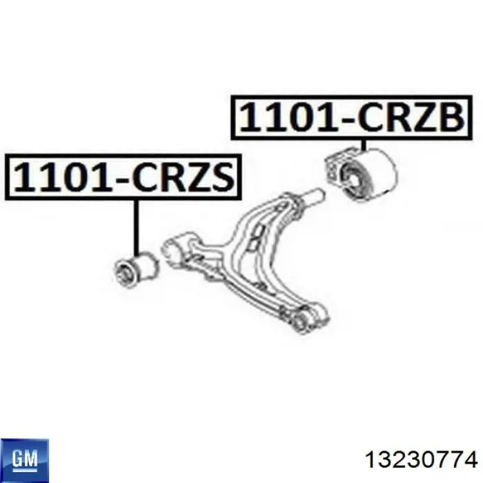 Compre 13230774 General Motors Bloco silencioso dianteiro do braço oscilante inferior