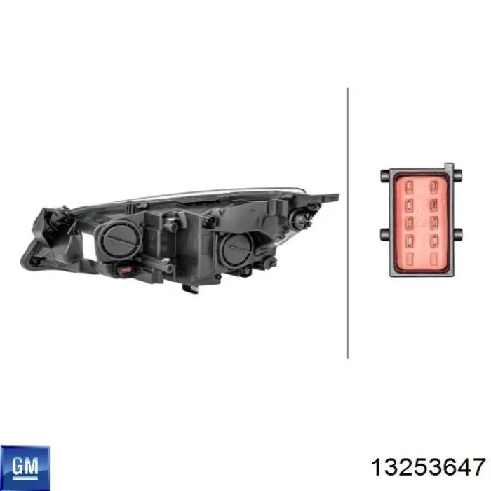 13253647 General Motors Luz direita