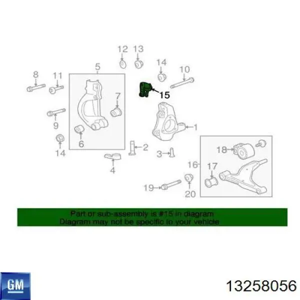 Suporte de esfera superior General Motors 13258056 preço, a partir de 28,68 USD
