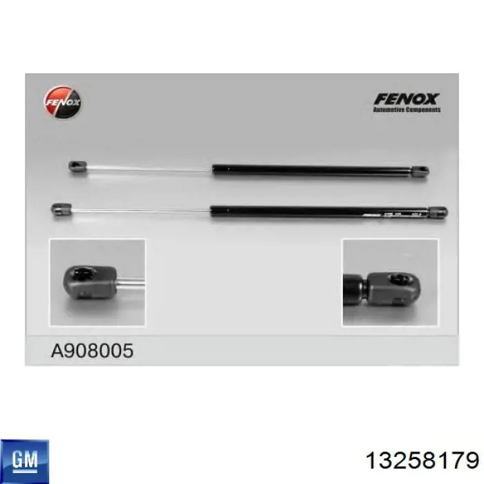 Compre 13258179 General Motors Amortecedor de tampa de porta-malas (de 3ª/5ª porta traseira)