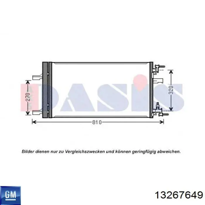 13267649 General Motors Radiador de aparelho de ar condicionado