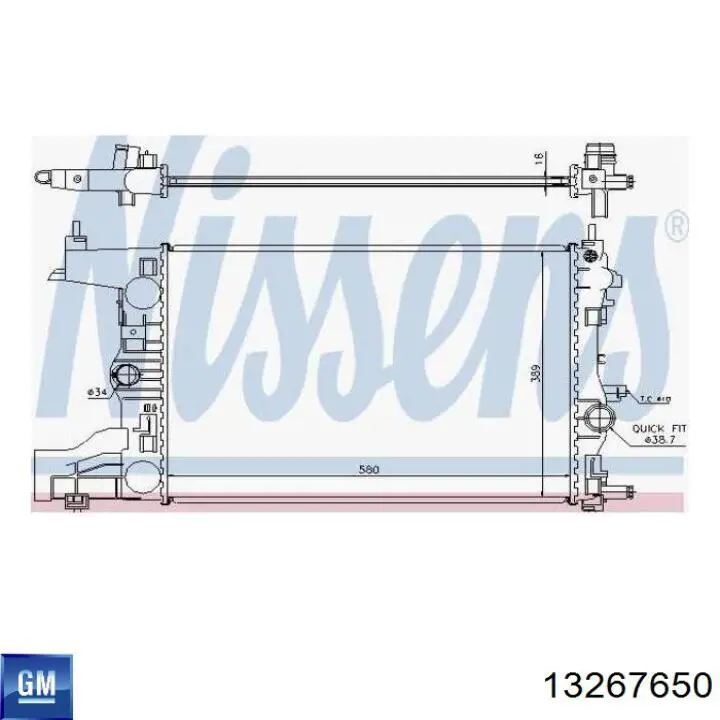 Radiador de esfriamento de motor General Motors 13267650 preço, a partir de 101,04 USD