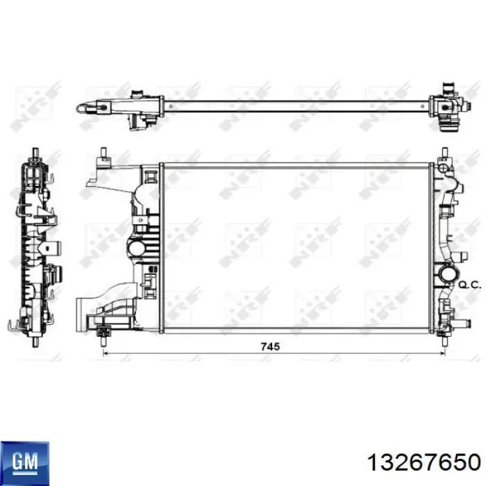 Compre 13267650 General Motors Radiador de esfriamento de motor