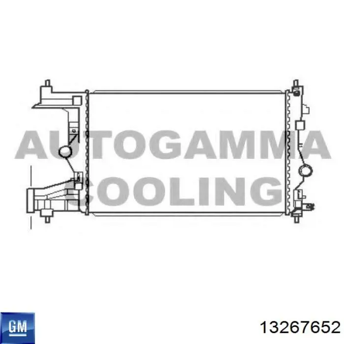 13267652 General Motors Radiador de esfriamento de motor