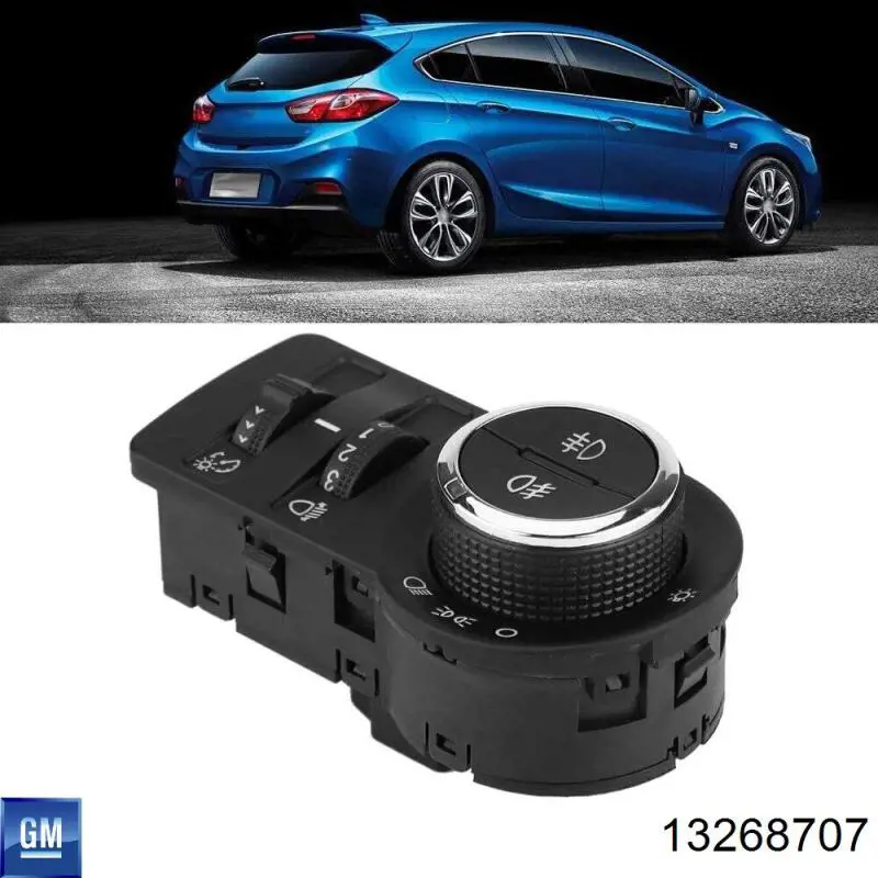 Comutador das luzes no "painel de instrumentos" General Motors 13268707