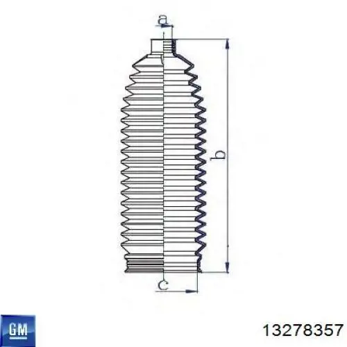 Compre 13278357 General Motors Bota de proteção do mecanismo de direção (de cremalheira)