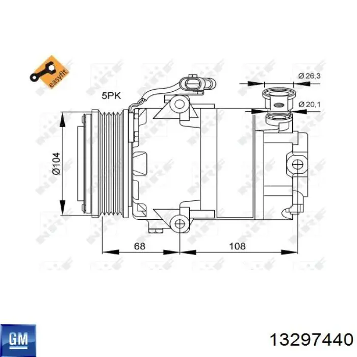 Compre 13297440 General Motors Compressor de aparelho de ar condicionado