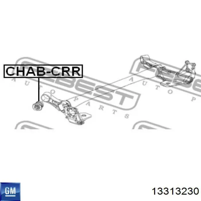 Bloco silencioso de viga traseira (de plataforma veicular) General Motors 13313230 preço, a partir de 29,53 USD