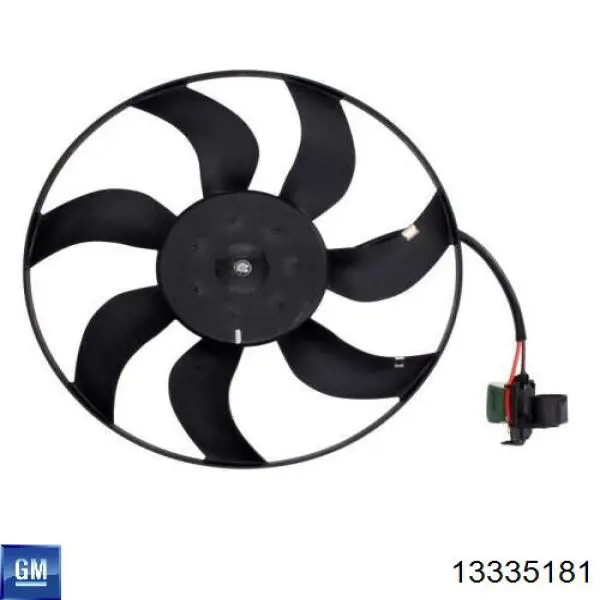 13335181 General Motors Ventilador elétrico de esfriamento montado (motor + roda de aletas)