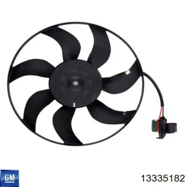 Compre 13335182 General Motors Ventilador elétrico de esfriamento montado (motor + roda de aletas)