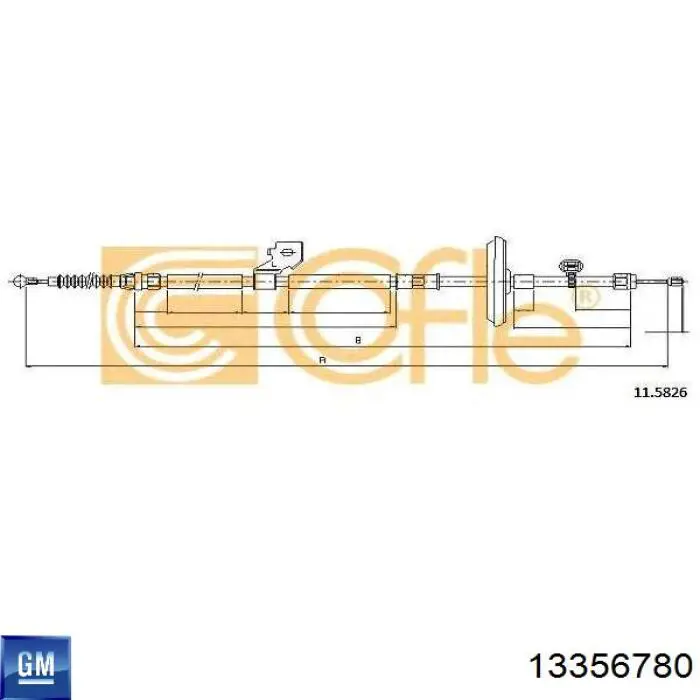 Compre 13356780 General Motors Cabo do freio de estacionamento traseiro esquerdo