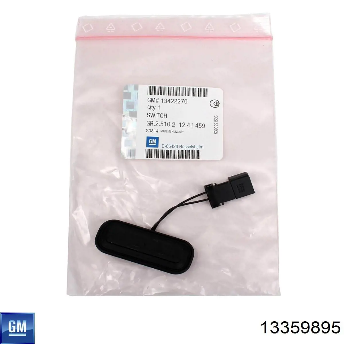 Compre 13359895 General Motors Botão de acionamento do fecho de tampa de porta-malas (de 3ª/5ª porta (de tampa de alcapão)