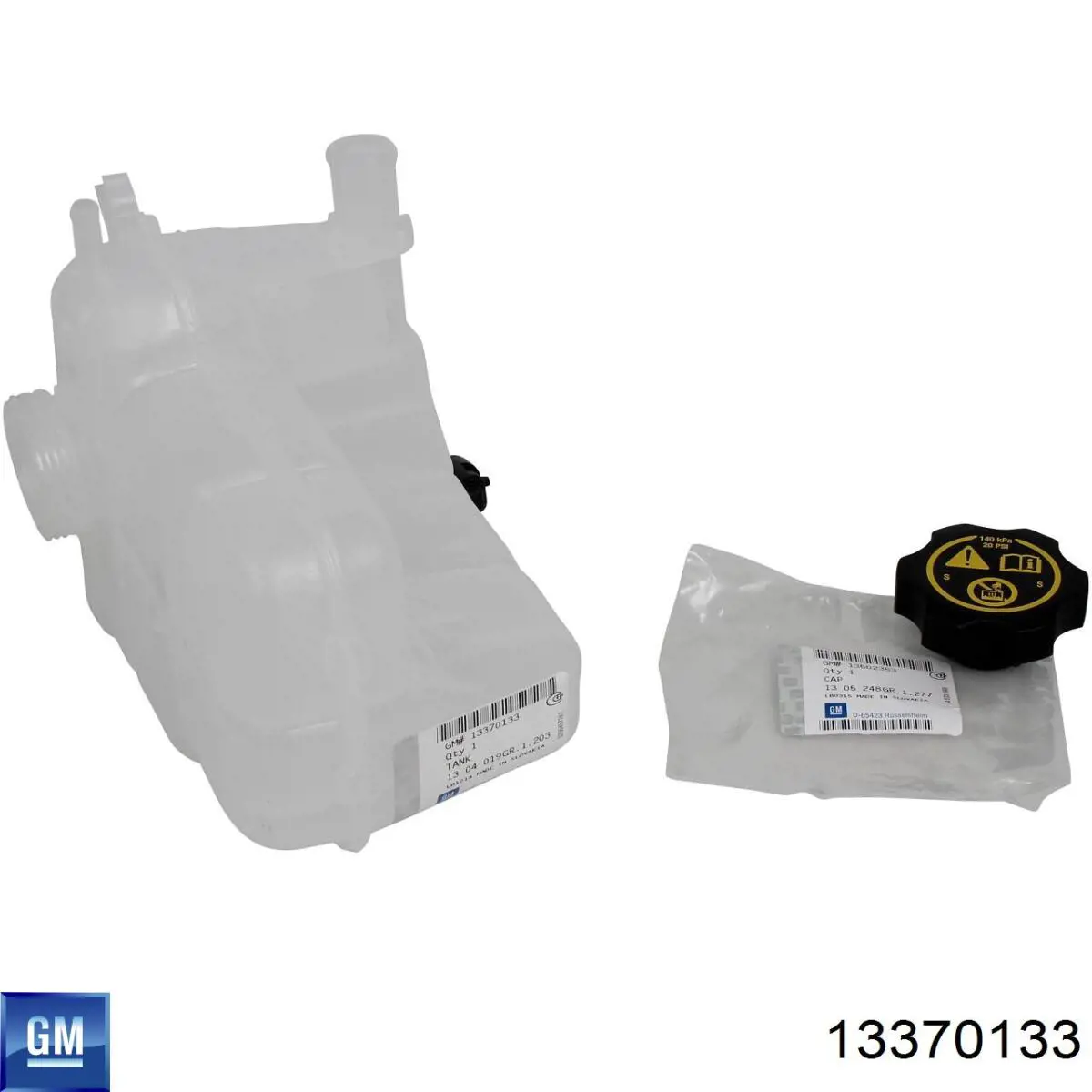 Tanque de expansão do sistema de esfriamento 13370133 General Motors