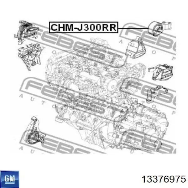 Coxim (suporte) traseiro de motor General Motors 13376975 preço, a partir de 37,22 USD