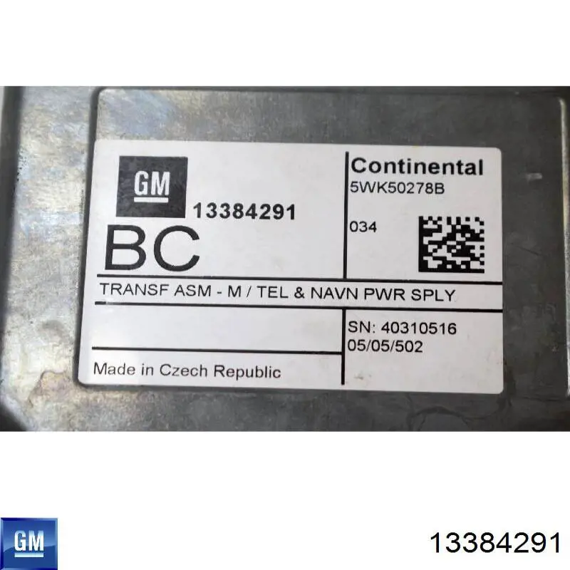 13384291 General Motors Unidade de controlo de navegação