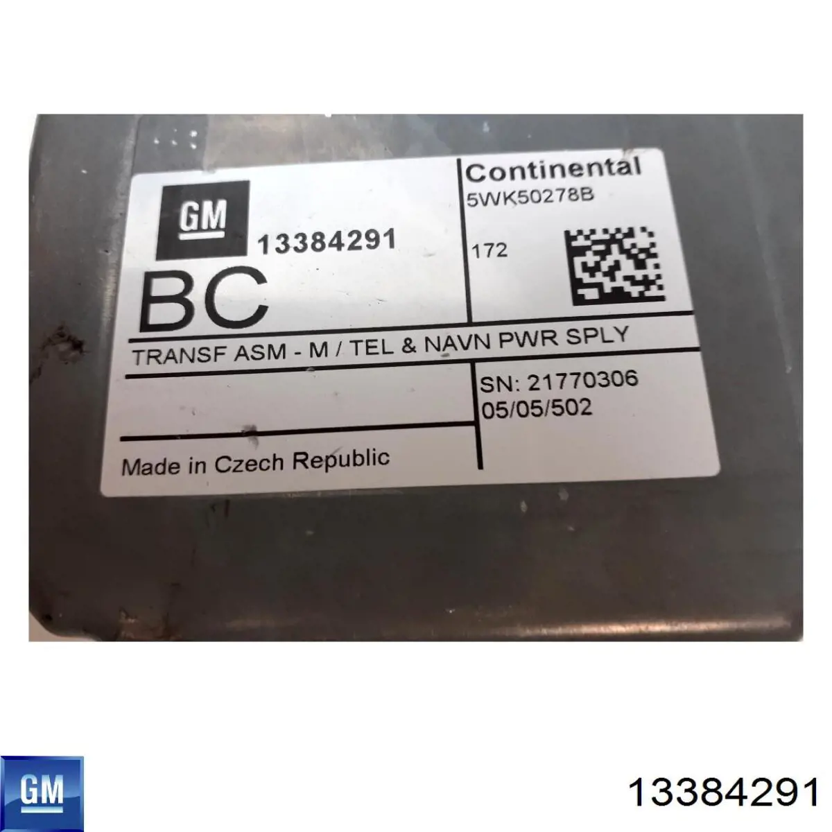 Unidade de controlo de navegação 13384291 General Motors