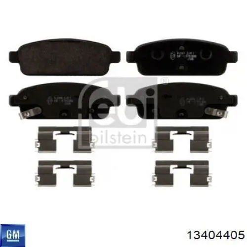 Compre 13404405 General Motors Sapatas do freio traseiras de disco