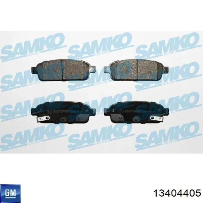 Sapatas do freio traseiras de disco 13404405 General Motors