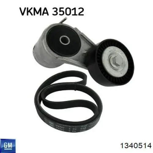 Compre 1340514 General Motors Rolo de reguladora de tensão da correia de transmissão