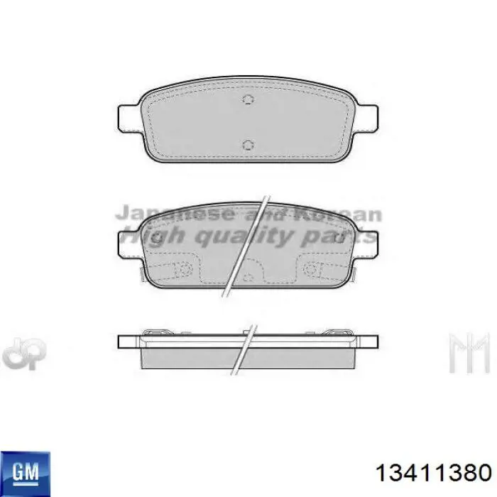 Compre 13411380 General Motors Sapatas do freio traseiras de disco