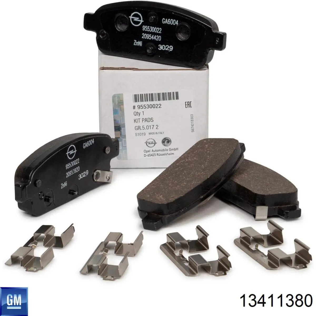 13411380 General Motors Sapatas do freio traseiras de disco