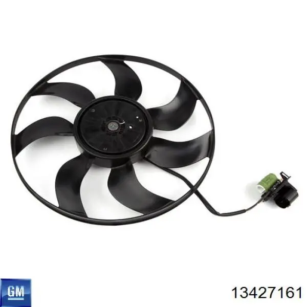 Ventilador elétrico de esfriamento montado (motor + roda de aletas) General Motors 13427161 preço, a partir de 161,74 USD