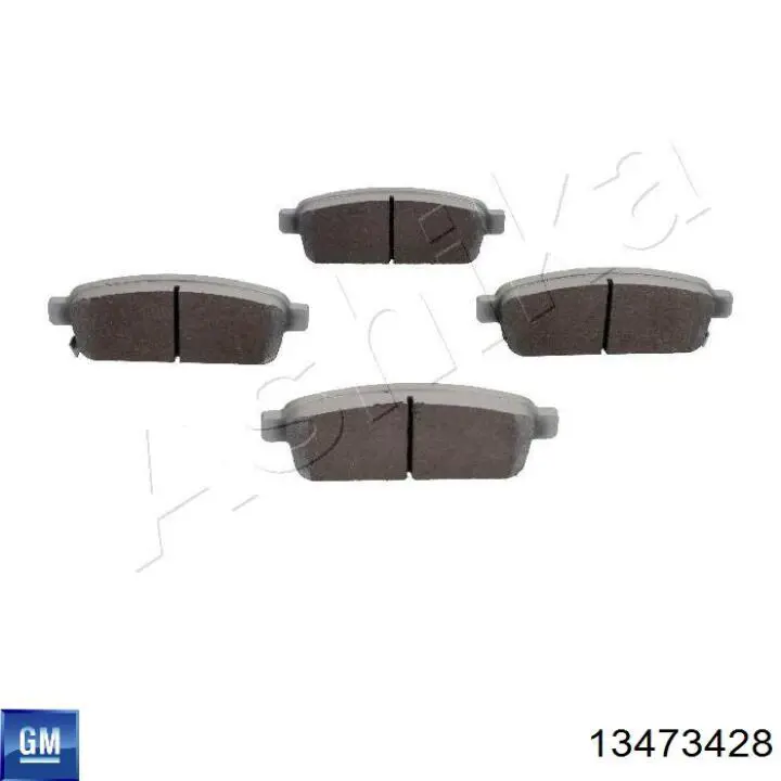 Sapatas do freio traseiras de disco 13473428 General Motors