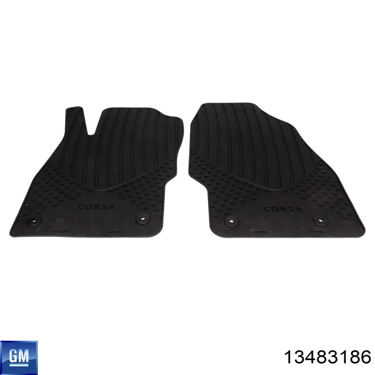 13483186 General Motors Tapete dianteiro, kit de 2 un.
