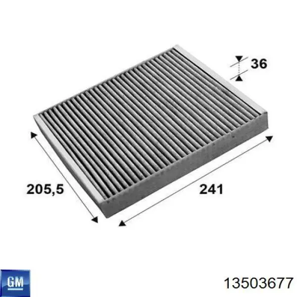 Filtro de salão General Motors 13503677 preço, a partir de 10,56 USD
