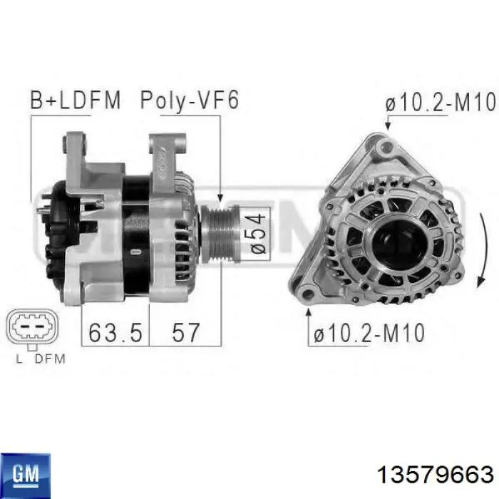 13579663 General Motors Gerador