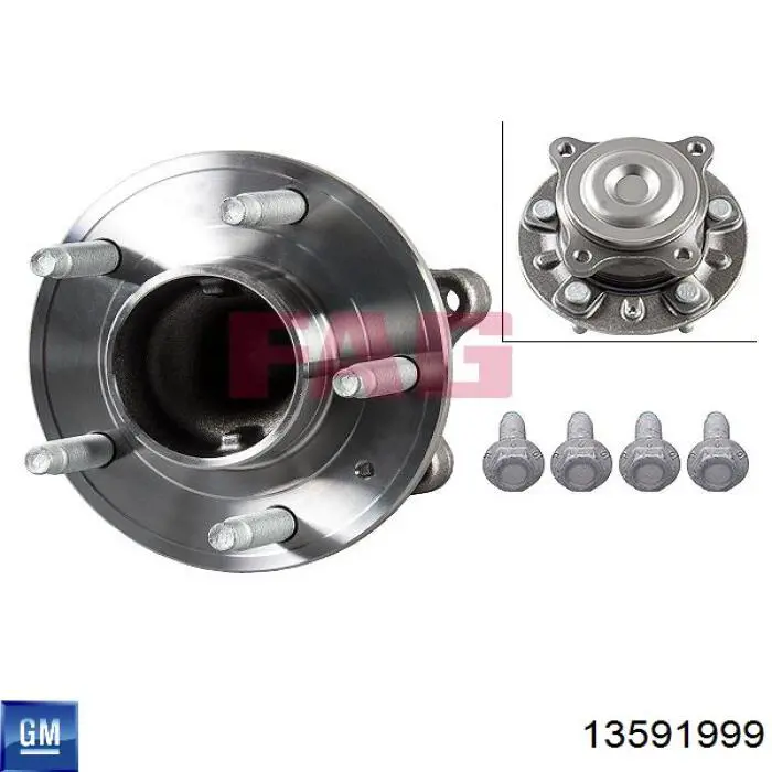 13591999 General Motors Cubo traseiro