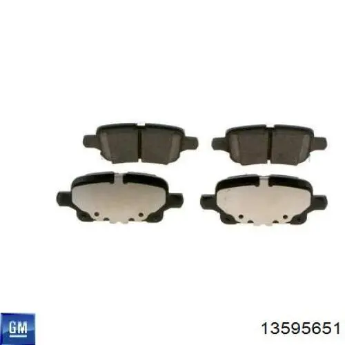 Sapatas do freio traseiras de disco 13595651 General Motors