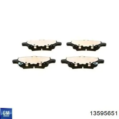 Sapatas do freio traseiras de disco General Motors 13595651