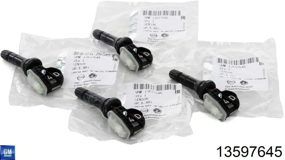 13597645 General Motors Sensor de pressão de ar nos pneus