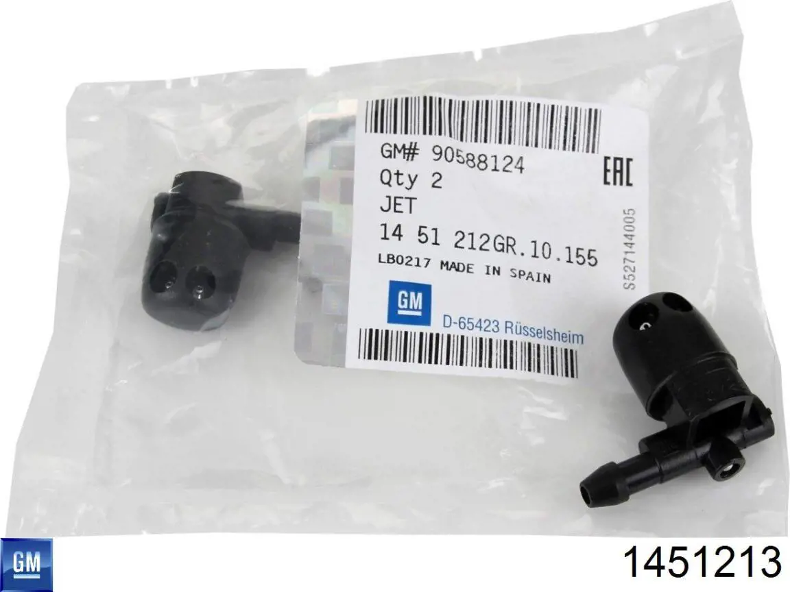 Injetor esquerdo de fluido para lavador de pára-brisas General Motors 90588123