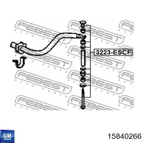 Montante de estabilizador dianteiro General Motors 15840266 preço, a partir de 13,72 USD