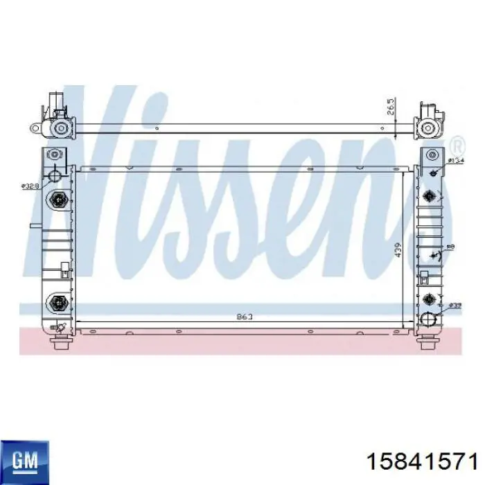 Compre 15841571 General Motors Radiador de esfriamento de motor