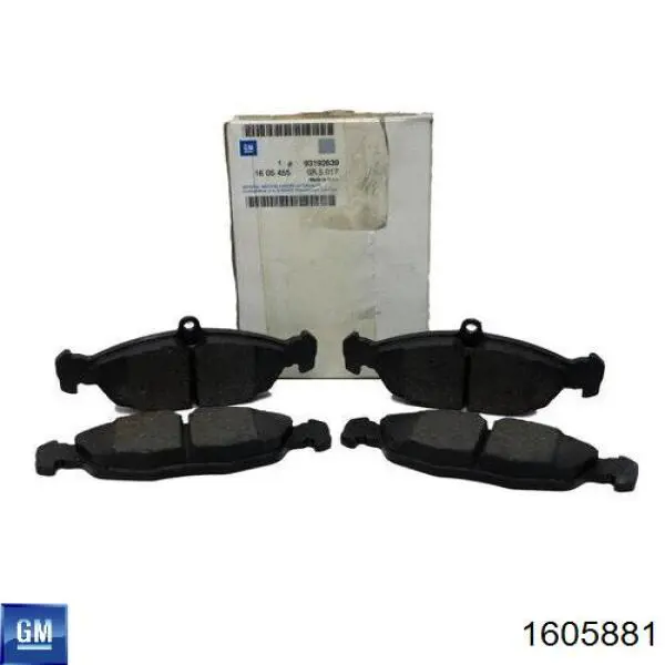 Compre 1605881 General Motors Sapatas do freio dianteiras de disco