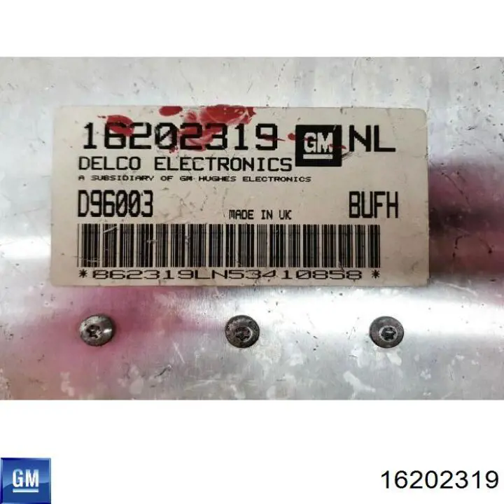 16202319 General Motors Módulo de direção (Centralina eletrônica) de motor