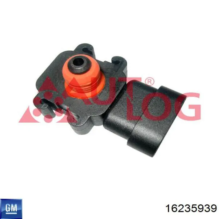Sensor de pressão no coletor de admissão, MAP 16235939 General Motors