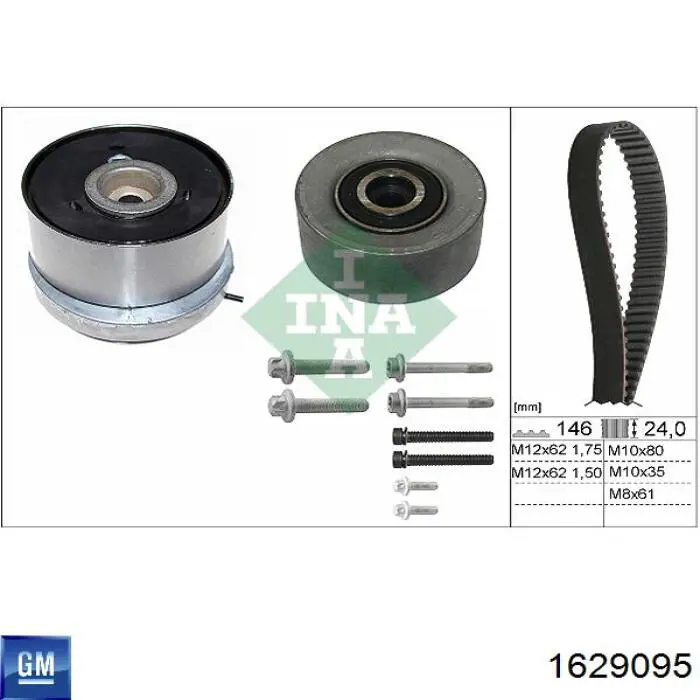 Correia do mecanismo de distribuição de gás, kit 95516739 General Motors