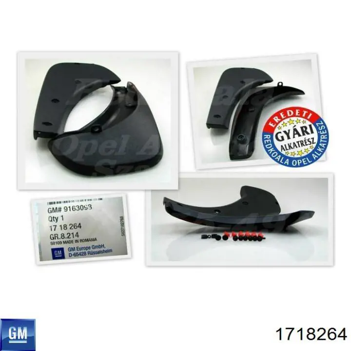 Protetores de lama traseiros, kit para Opel Astra H A04