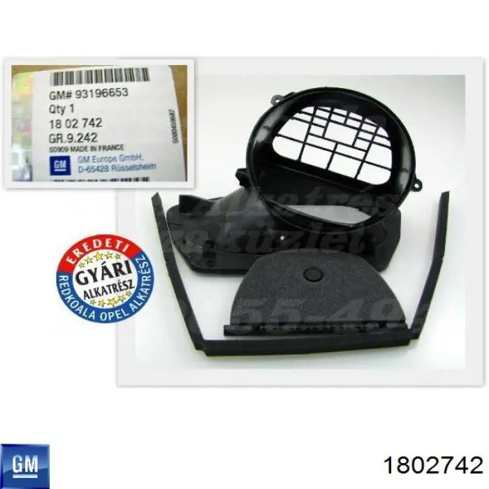 Compre 1802742 General Motors Conduto de ar (distribuidor de ar para "painel de instrumentos") central
