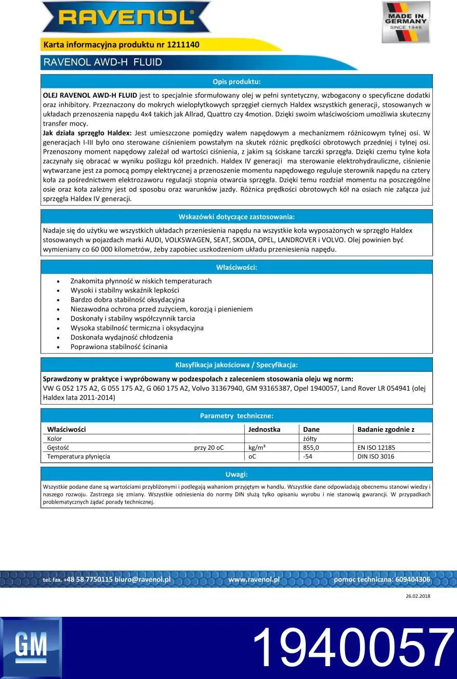 Óleo de transmissão Ravenol 1211140001 preço, a partir de 37,01 USD