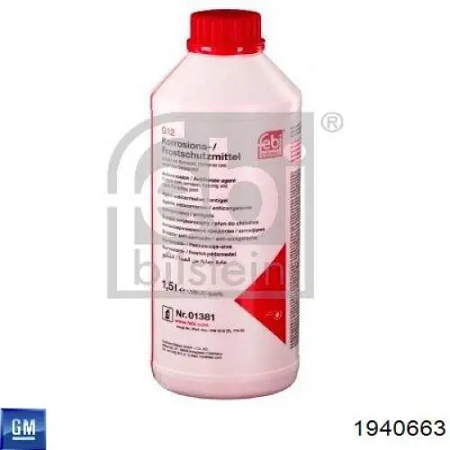 Fluido de esfriamento General Motors 1940663 preço, a partir de 8,44 USD