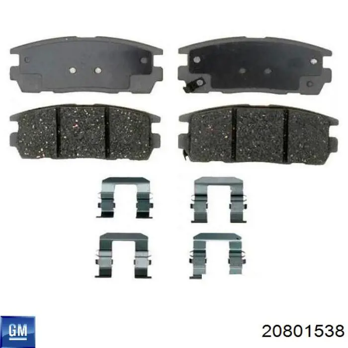 Compre 20801538 General Motors Sapatas do freio traseiras de disco