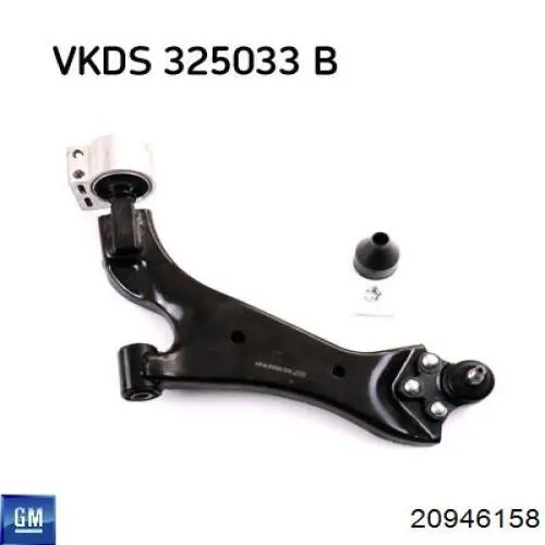 Compre 20946158 Opel Braço oscilante inferior esquerdo de suspensão dianteira