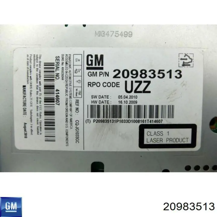  General Motors 20983513 preço, a partir de 59,70 USD