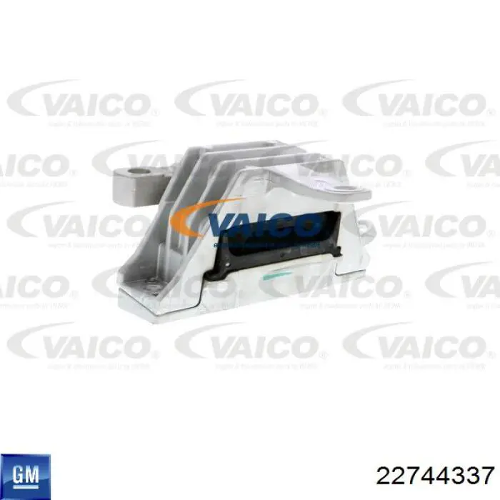 Coxim (suporte) direito de motor General Motors 22744337